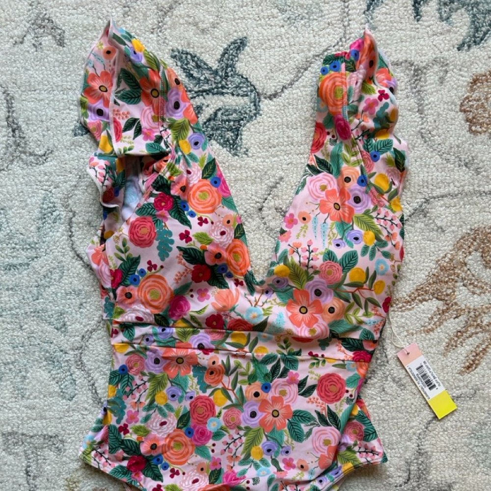 Ruffle Backflip One-Piece swimsuit Summersalt x Rifle Paper Co in Garden Party